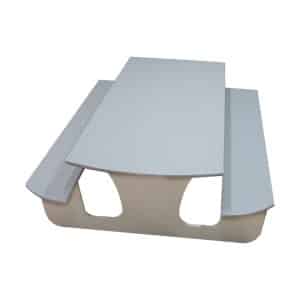 Væghængt bænkebord